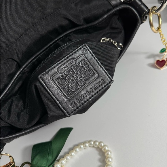 ࣪Black Coach Leather Soho Flap Buckle Shoulder Bag - Picture 5 of 10